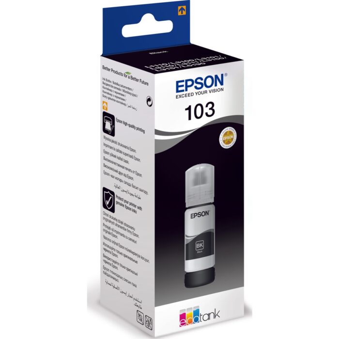 10094927282226.jpg Epson 103 EcoTank 65 Ml Siyah ( Black ) Mürekkep Kartuş C13T00S14A - Görsel 1