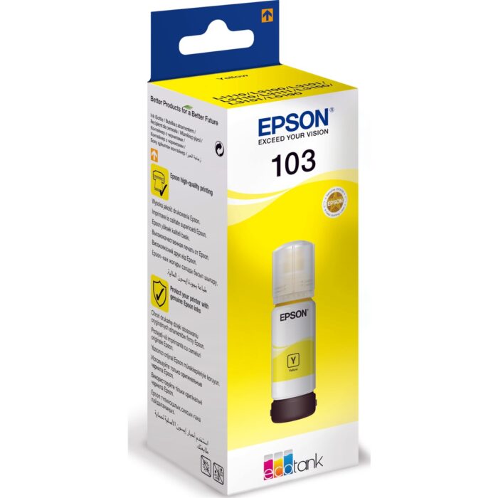 10094927380530.jpg Epson 103 EcoTank 65 Ml Sarı ( Yellow ) Mürekkep Kartuş C13T00S44A - Görsel 1