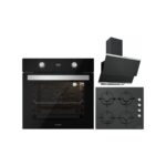 Silverline Siyah Ankastre Set Classy Siyah 60 cm Davlumbaz - CS5335B01 Siyah Ankastre Ocak - B06504B01 Siyah Ankastre Fırın