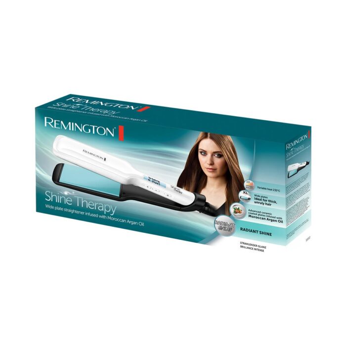 Remington E Vitaminli ve Argan Yağlı Saç Düzleştirici - Geniş Seramik Plaka, 150-235°C, 15 Sn Hızlı Isınma ile Parlaklık ve Yumuşaklık Sağlar - Görsel 2