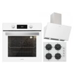 Silverline Beyaz Ankastre Set :soho Beyaz 60 cm Davlumbaz , CS5335W01 Beyaz Ankastre Ocak , B06504W01 Beyaz Ankastre Fırın