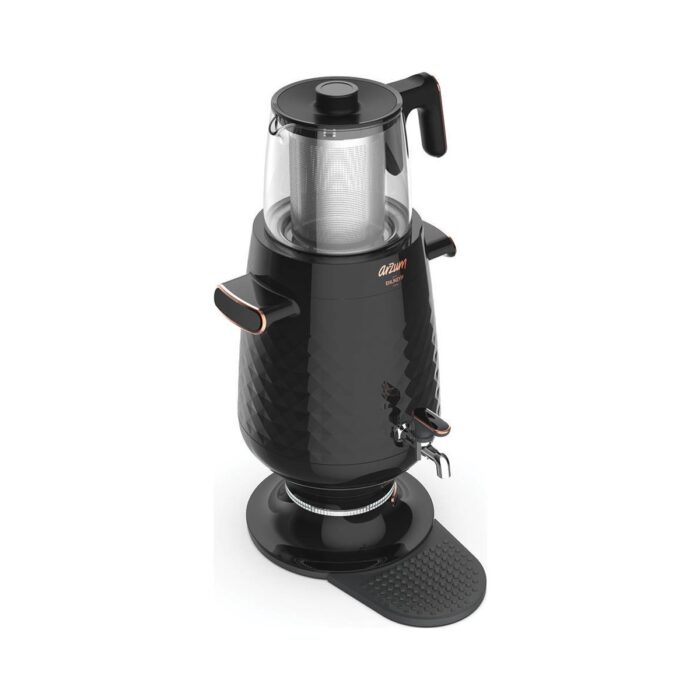 Arzum Ehlikeyf Semaver 3,5 Litre Siyah Plastik Gövde Cam Demlik Hızlı Demleme ve Enerji Tasarrufu - Görsel 1