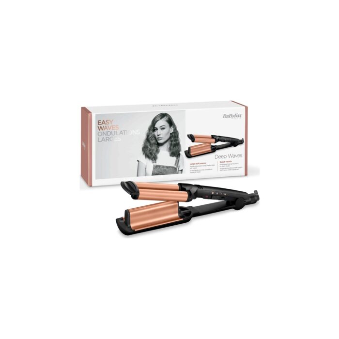 BaByliss Su Dalgası (Wag Maşa) Saç Maşası 200 Derece, Turmalin-Seramik Kaplama Plaka, Deep Waves, W2447E - Görsel 5