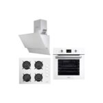 Kumtel White Optimus 3'lü Ankastre Set (A6SF2 DDT Beyaz Ankastre Fırın + 40TAHDF Beyaz Ankastre Ocak + 835 Beyaz Davlumbaz)