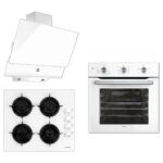 Kumtel Kristal Beyaz Ankastre Set ( B66S2 Fırın - KO-40TAHDF Ocak - DA6-830 Davlumbaz )