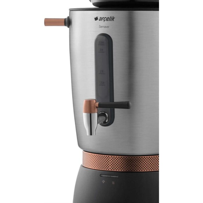 Arçelik Se 9035 I Inox - Gri Porselen Demlik Semaver - Görsel 2