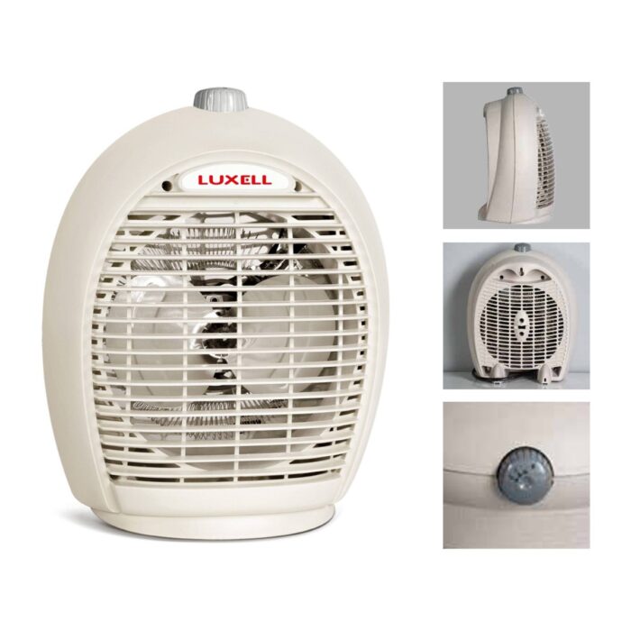 Luxell 2000W Fanlı Isıtıcı – Ev ve Ofis Kullanımına Uygun, 2 Kademeli Isıtma/Soğutma, Otomatik Kapanma ve Yanmaz Gövde - Görsel 2