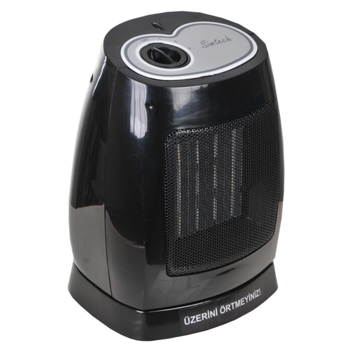 Simtech Fanlı Seramik Isıtıcı 1500 W Yüksek Verim Enerji Tasarruflu Siyah Renk - Görsel 3