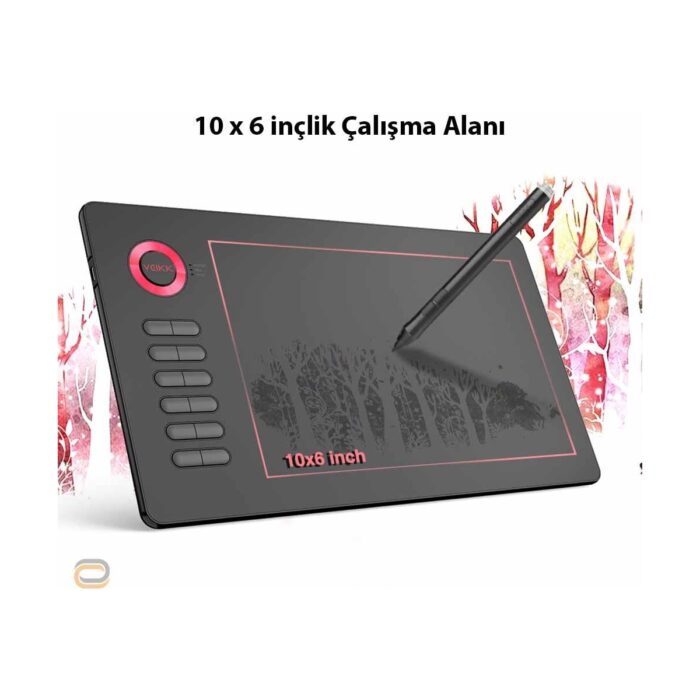 Veikk A15 8192 Levels Zoom Uyumlu 5080LPI Grafik Tablet+Kalem - Görsel 4