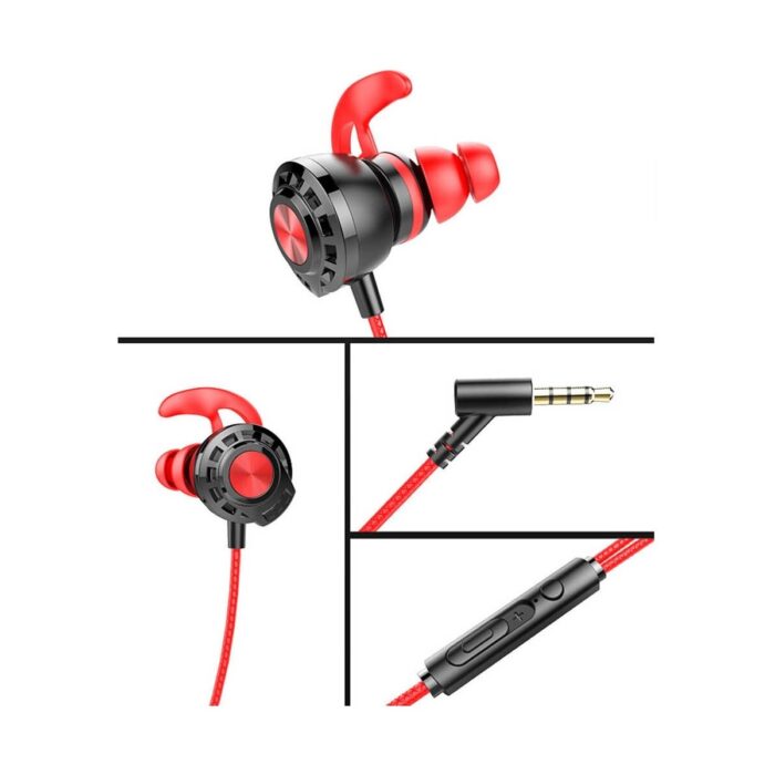 Rampage RM-K36 PROUD 3,5mm Gaming Kırmızı Kulak İçi Mikrofonlu Kulaklık - Görsel 3