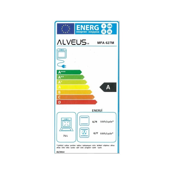 Alveus Mfa 627 Beyaz Ankastre Fırın - Görsel 3