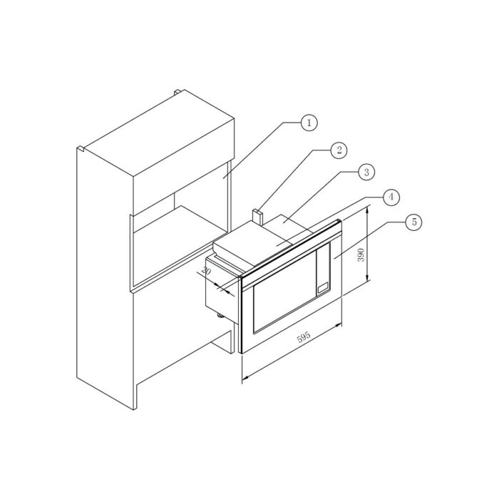 Alveus Mkr Siyah Ankastre Mikrodalga - Görsel 2