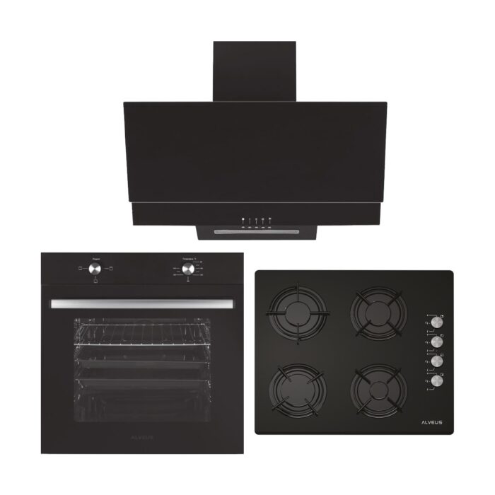 Alveus Arya 3'lü Siyah Ankastre Set (F17-GLS640-MFA604) - Görsel 1
