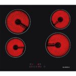 Kumtel V6-04T Vitroseramik Elektrikli Siyah Cam Ankastre Ocak