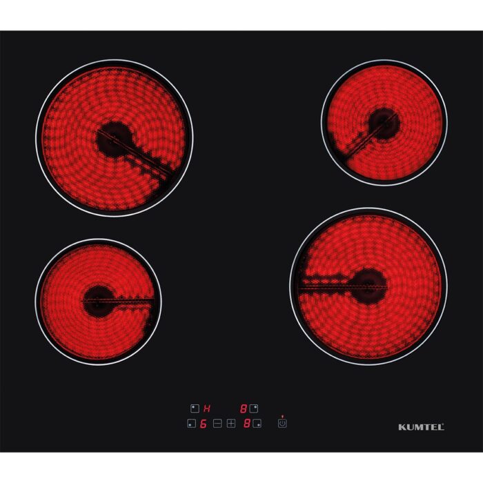 110000033258337.jpg Kumtel V6-04T Vitroseramik Elektrikli Siyah Cam Ankastre Ocak - Görsel 1
