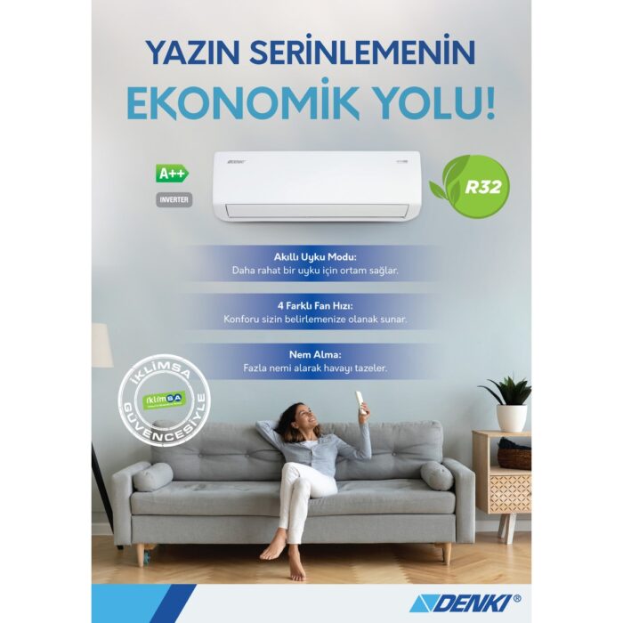 Denki A++ 12000 BTU Invarter Duvar Tipi Klima - Görsel 4