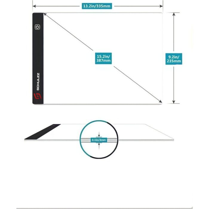 Schulzz LED Işıklı A4 Çizim Kopyalama 3 Seviyeli Ayarlanabilir Grafik Tahtası - Görsel 5