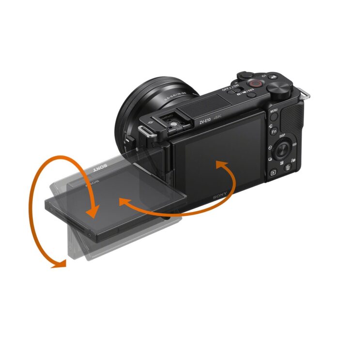Sony ZV-E10 Gövde Fotoğraf Makinesi 24.2 MP 4K Video Siyah Yandan Açılır Ekran - Görsel 2