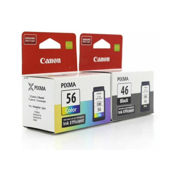 110000074064988.jpg Canon Pg-46 /cl-56 Pixma E404/E414/E464/E484 Siyah ve Renkli Kartuş - Görsel 1