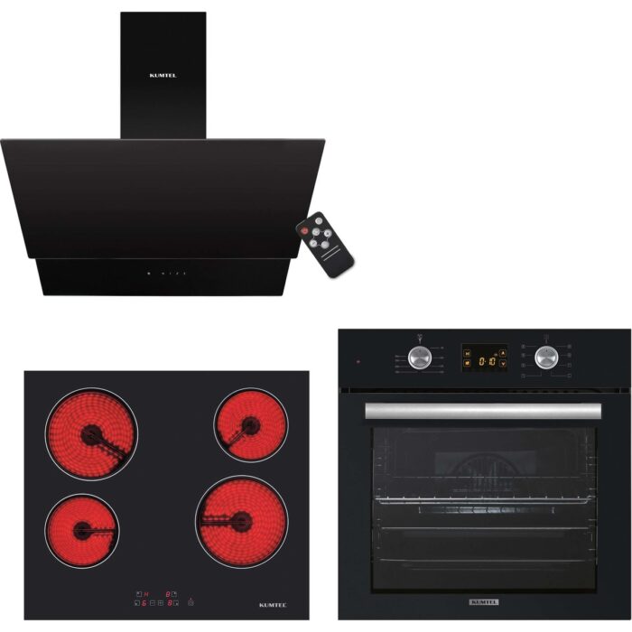 Kumtel Siyah Cam Vitroseramik / Dokunmatik Ankastre Set - 8 Programlı - Görsel 5