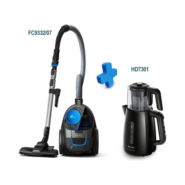 110000081462832.jpg Philips FC9332/07 Powerpro City Toz Torbasız Süpürge + HD7301 Çaycı - Görsel 1