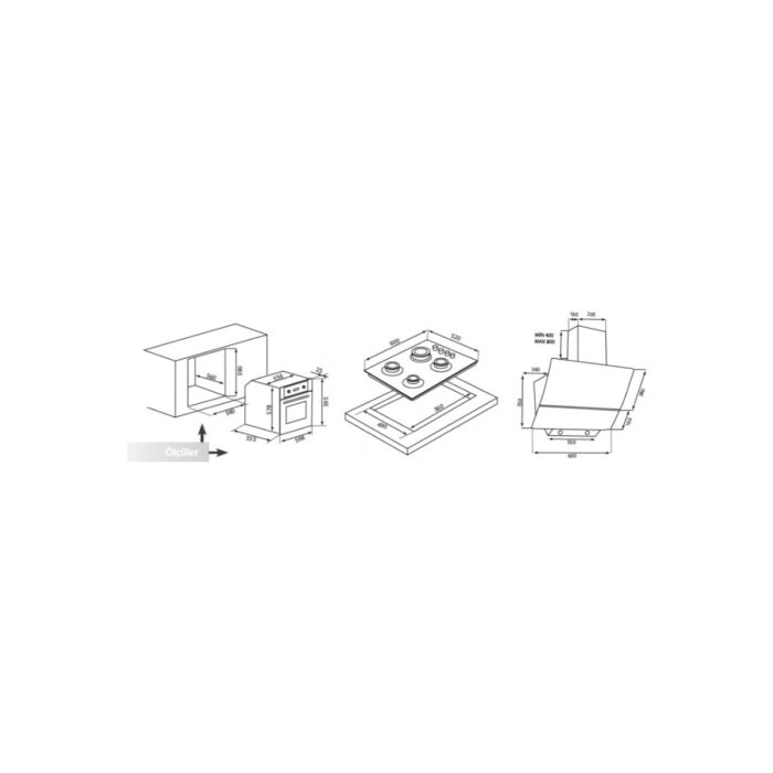 Luxell Opall Dijital Set SİYAH(B66-SGF3+C6-40BF+DA6-835) - Görsel 5