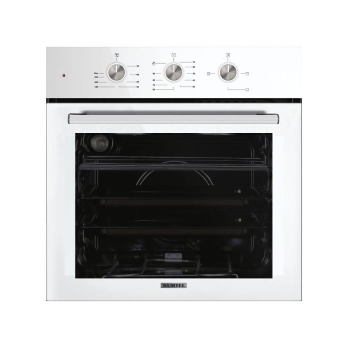 Kumtel Beyaz Cam Ankastre Set (DA6-830 Beyaz Davlumbaz + KO-40TAHDF Ankastre Beyaz Ocak + B66 - S2 (Mt) 3 Pro 3 Düğme(Plus) Cam Tel Raf Beyaz) - Görsel 2