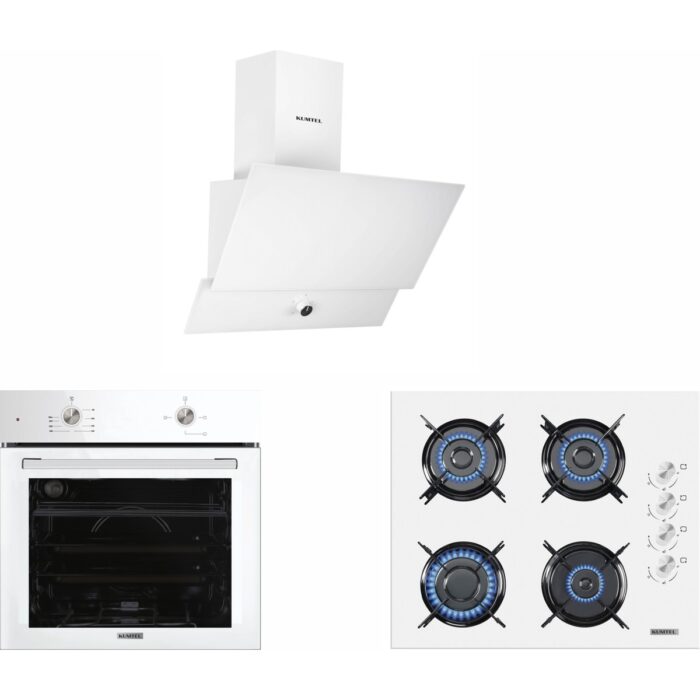 110000107600278.jpg Kumtel Home Beyaz Ankastre Set (DA6-830 + KO-40TAHDF + B66-S2/A66-S2) - Görsel 1