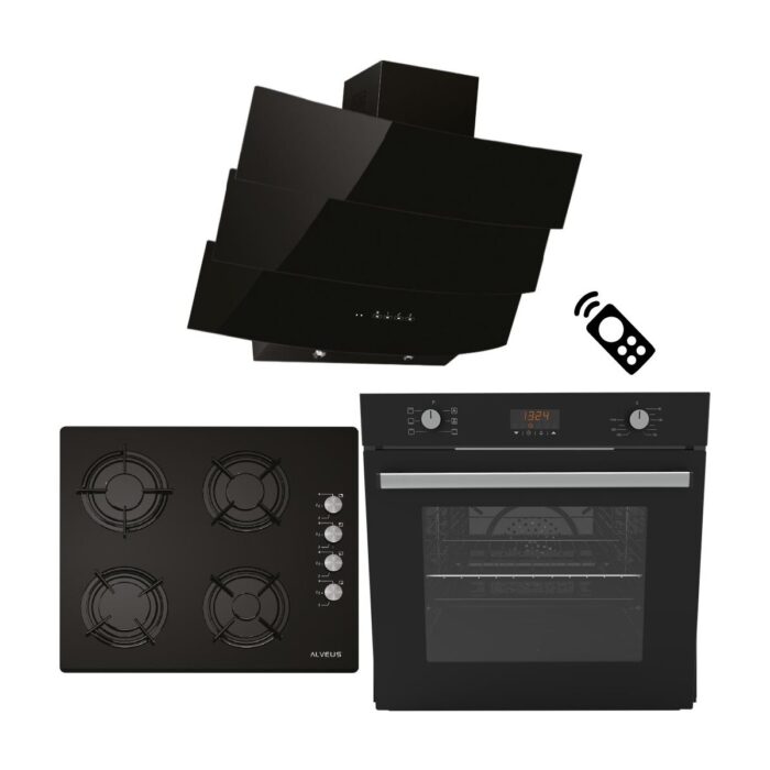 110000117596703.jpg Alveus Century 627 Siyah 3'lü Ankastre Set (Mod W-GLS640-MFA627) - Görsel 1