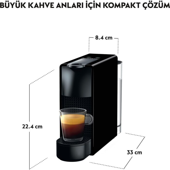 Nespresso Essenza Mini C 30 Black Kahve Makinesi, Siyah - Görsel 2
