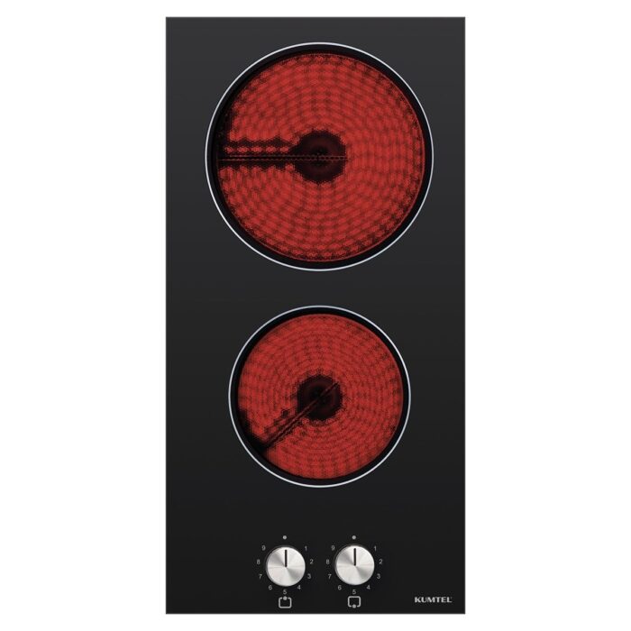 110000137812655.jpg Kumtel Ikili Vitro Seramik Ankastre Elektrikli Domino Ocak - Görsel 1