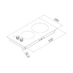 Kumtel Ikili Vitro Seramik Ankastre Elektrikli Domino Ocak - Görsel 2