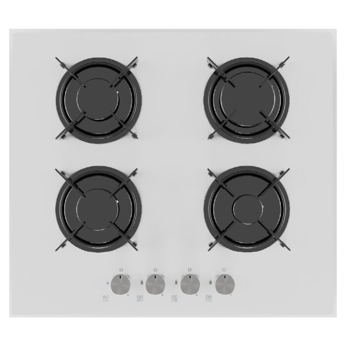 110000144246307.jpg Vinola MOG.6010.111.02 Beyaz 60 cm Önden Düğme Ankastre Ocak - Görsel 1