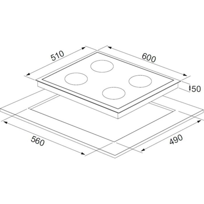 Alveus 850 3'lü Ankastre Set Siyah (AD07-A10-AF850) - Görsel 5