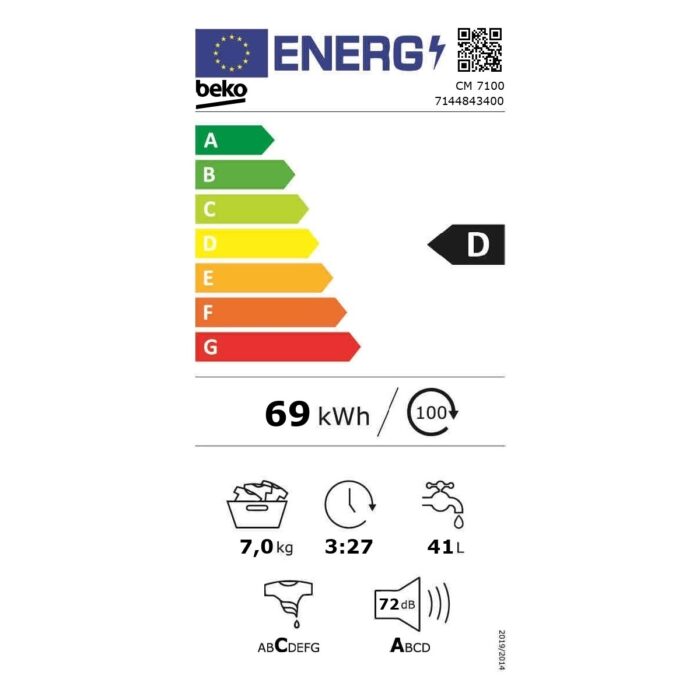Beko cm 7100 7 kg D Enerji Çamaşır Makinesi - Görsel 3