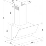 Esty 3471 B6 Beyaz 90LIK Davlumbaz - Görsel 2