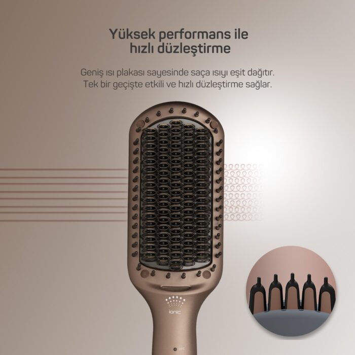 Arzum AR5082-T Superstar Pro Saç Düzleştirici Fırça - Toprak - Görsel 4