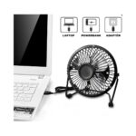 Robeve Masa Üstü USB Fan Soğutucu Vantilatör Klima USB Girişli Metal Serinletici Fan Vantilatör Masaüstü - Görsel 2