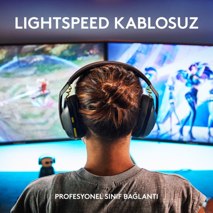 Logitech G G435 LIGHTSPEED Kablosuz Oyuncu Kulaklığı - Siyah - Görsel 2