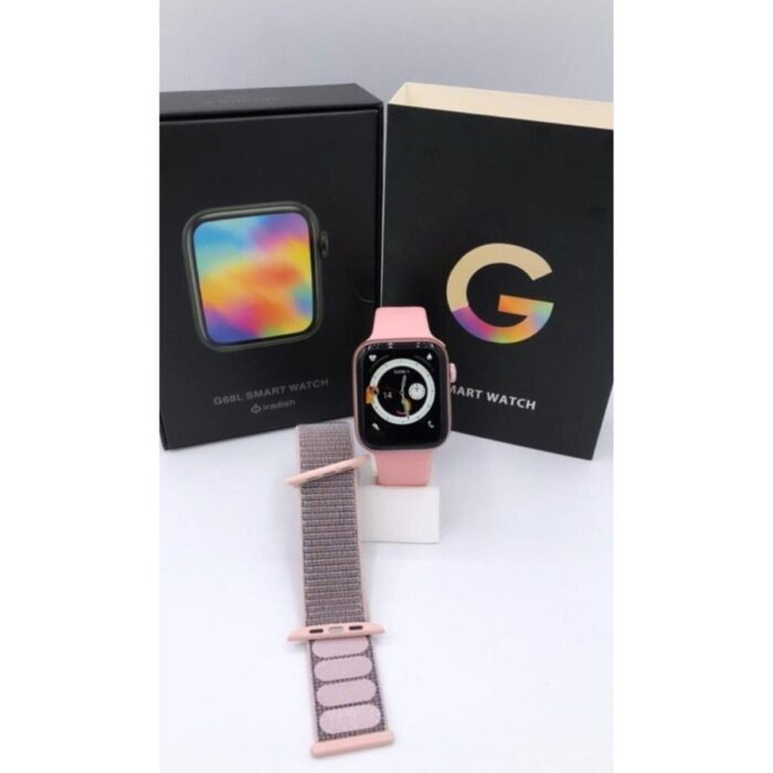 110000199770152.jpg Pazariz G68L 6s Akıllı Saat Yan Tuşlar Aktif Uygulama – Çift Kordon Pembe - Görsel 1