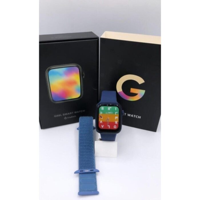 110000199770501.jpg Pazariz G68L 6s Akıllı Saat Yan Tuşlar Aktif Uygulama – Çift Kordon Mavi - Görsel 1