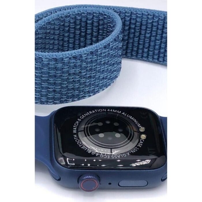 Pazariz G68L  6s Akıllı Saat Yan Tuşlar Aktif Uygulama – Çift Kordon Mavi - Görsel 3