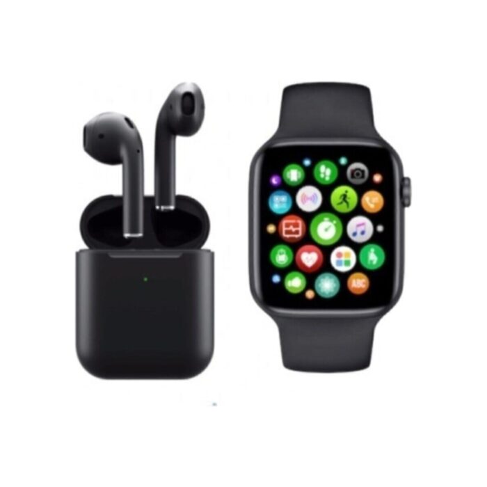 Pazariz Akıllı Saat T500 ve Airpods 12 Kablosuz Kulaklık Siyah - Görsel 2