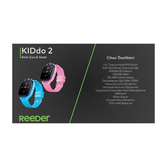 Reeder Kiddo2 Akıllı Çocuk Saati Reekıddo2 Kıdswatch Pembe - Görsel 4