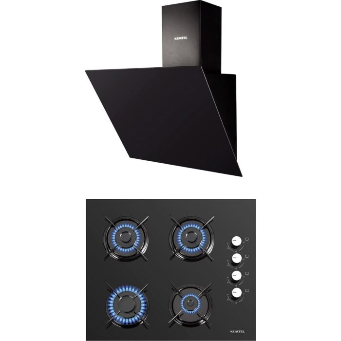 110000232383721.jpg Kumtel 2'li Siyah Ankastre Set (KO-40 TAHDF + DA6-833) - Görsel 1