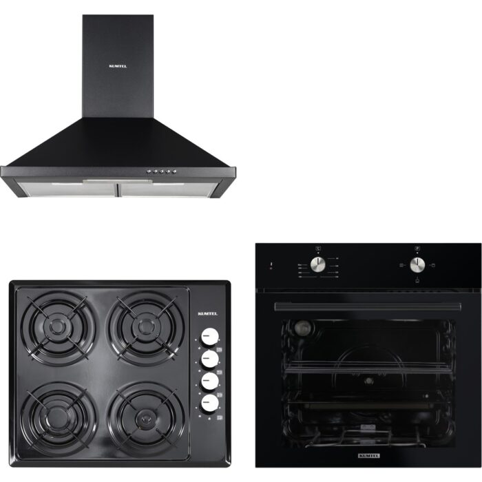 Kumtel Siyah Basic Ankastre Set (B66 S2 + M6-40BF + DP6-S) - Görsel 1