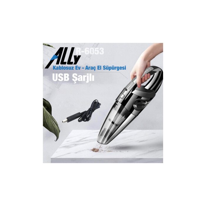 Ally R-6053 Kablosuz Güçlü El Araç/ev Süpürgesi Kuru Islak 29000 - Görsel 2