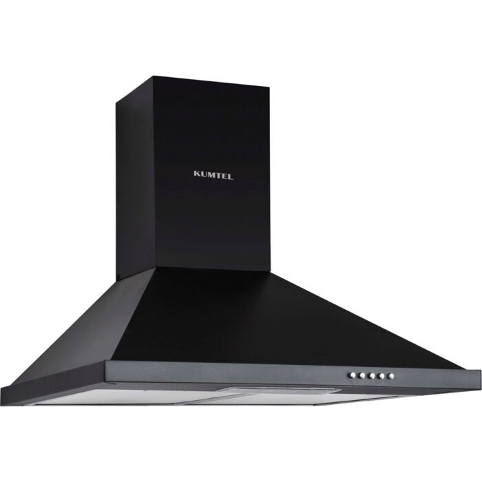 110000236094038.jpg Kumtel Siyah Dp6-S Duvar Tipi Piramit Davlumbaz Alüminyum Filtre, 450 m³/s Yüksek Emiş Gücü ile Sessiz Çalışma - Görsel 1