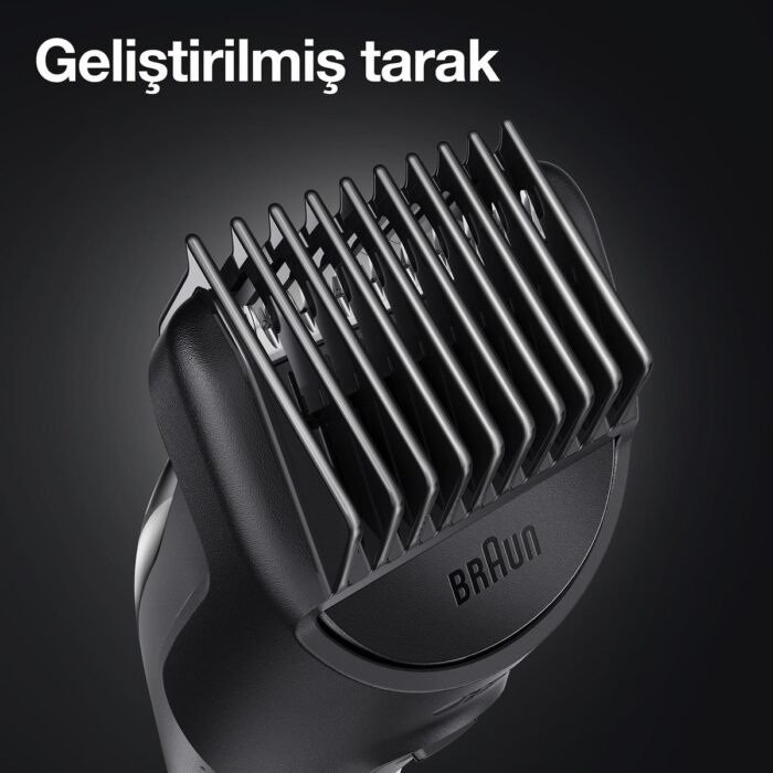 Braun 6'sı 1 Arada Şarjlı Sakal ve Saç Düzeltici – Hassas Kesim, Kuru Kullanım, Siyah, Çok Amaçlı Erkek Bakım Seti - Görsel 4
