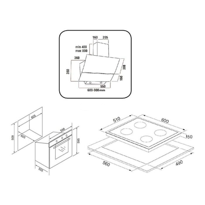 Alveus Siyah Ecoplus 3'lu Ankastre Set (AD07-A10-AF860) - Görsel 5